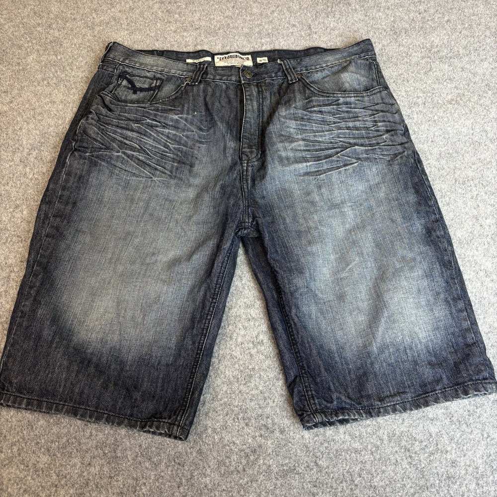Ecko Units Denim Shorts Mens 42 Dark Wash Baggy Y2K Vintage Streetwear